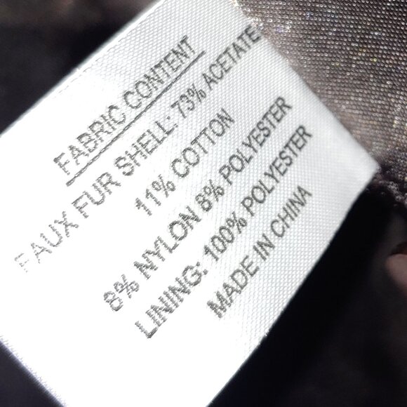 Gallery Faux Fur Lined Notched Collar Coat Size S Espresso Brown - Picture 5 of 7